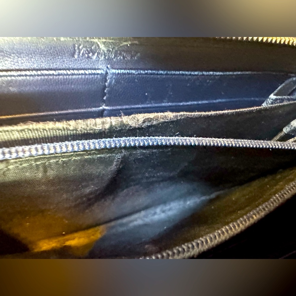 Yves Saint Laurent Authentic Y-Mail Patent Leather Wallet Rare Vintage YSL - Picture 10 of 13